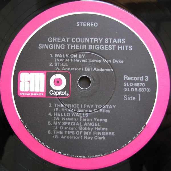 Various - Great Country Stars Singing Their Biggest Hits (VG) (Vinyl LP)
