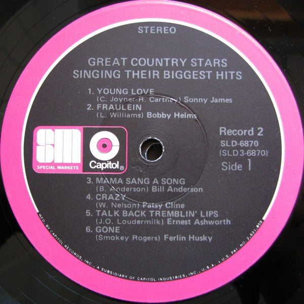 Various - Great Country Stars Singing Their Biggest Hits (VG) (Vinyl LP)