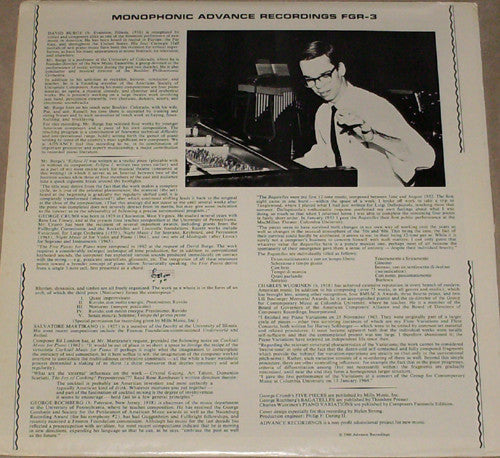 Burge, David - David Burge Plays New Piano Music (VG+) (Vinyl LP)