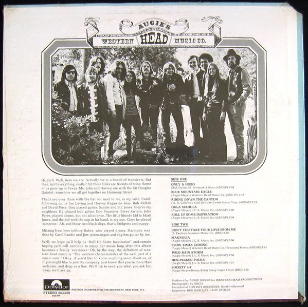 Meyer, Augie  - Augie's Western Head Music Co. (VG) (Vinyl LP)