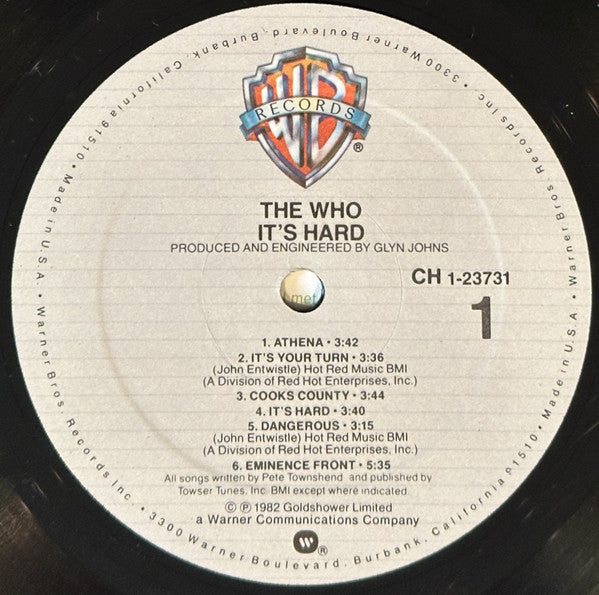 Who - It's Hard (Vinyl, VG+) (Vinyl LP)