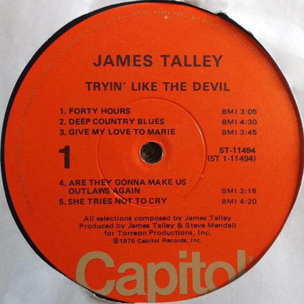 Talley, James - Tryin' Like The Devil (VG+) (Vinyl LP)