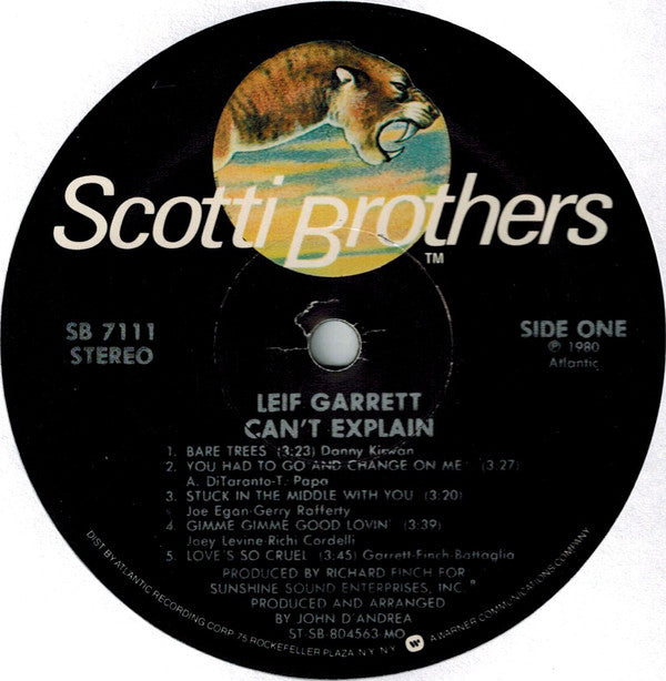 Garrett, Leif - Can't Explain (VG+) (Vinyl LP)