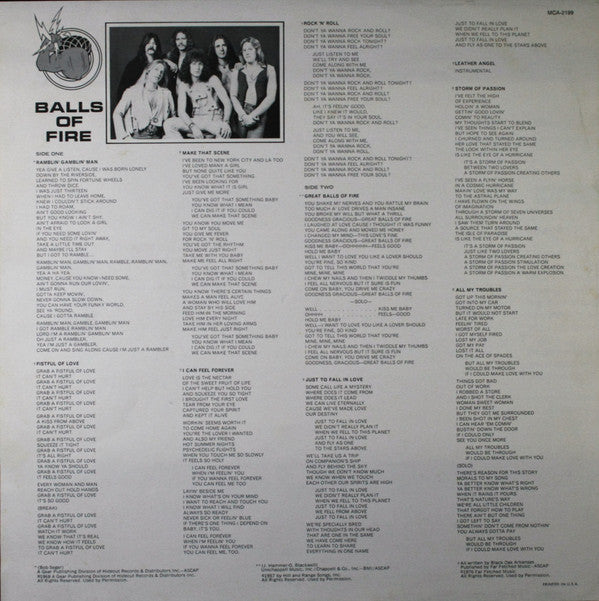 Black Oak Arkansas - Balls Of Fire (Vinyl, VG+) (Vinyl LP)