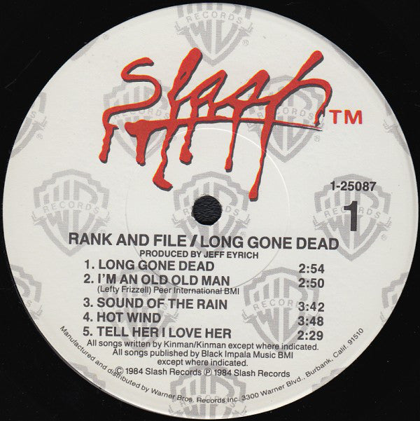 Rank And File - Long Gone Dead (VG+) (Vinyl LP)