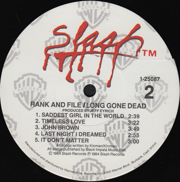 Rank And File - Long Gone Dead (VG+) (Vinyl LP)