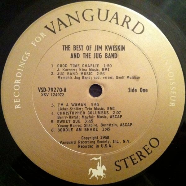 Kweskin, Jim & The Jug Band - The Best Of Jim Kweskin & The Jug Band (VG+) (Vinyl LP)