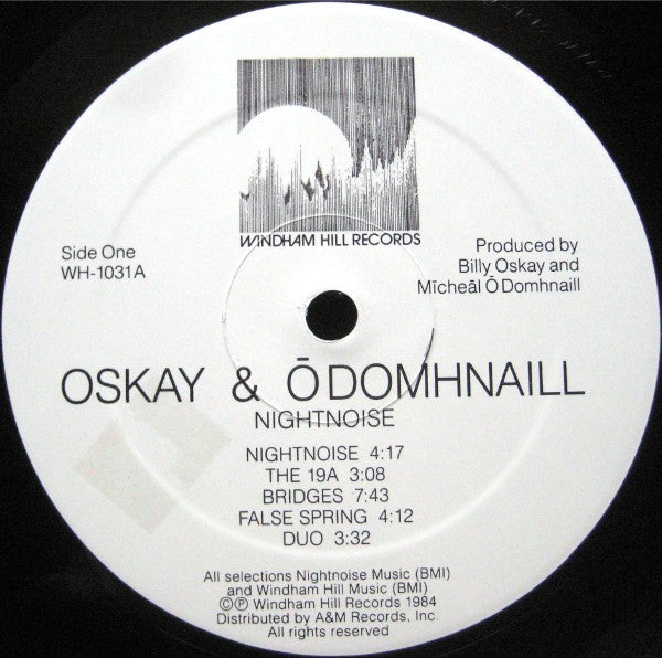 Oskay, Billy And Mícheál Ó Domhnaill - Nightnoise (VG+) (Vinyl LP)