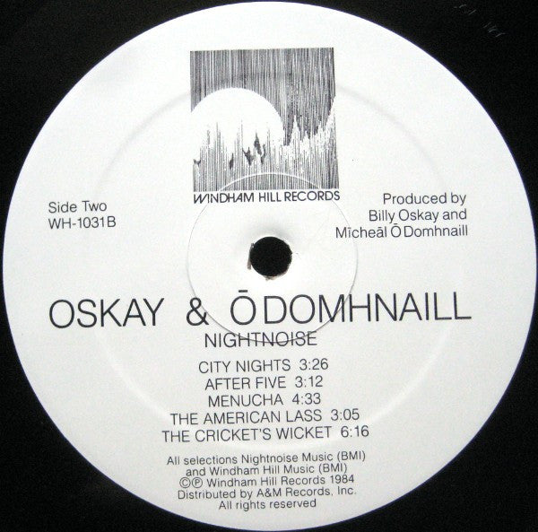 Oskay, Billy And Mícheál Ó Domhnaill - Nightnoise (VG+) (Vinyl LP)