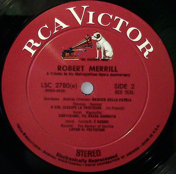 Merrill, Robert - A Tribute To His Metropolitan Opera Anniversary (VG+) (Vinyl LP)