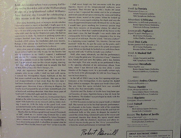 Merrill, Robert - A Tribute To His Metropolitan Opera Anniversary (VG+) (Vinyl LP)