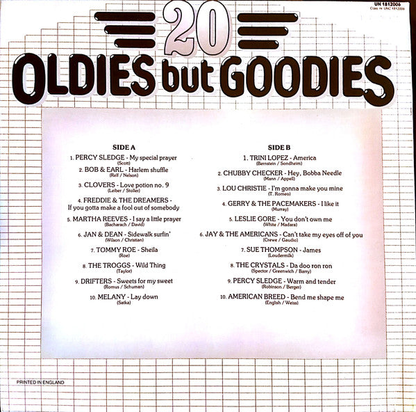Various - 20 Oldies But Goodies (Vinyl, VG+) (Vinyl LP)