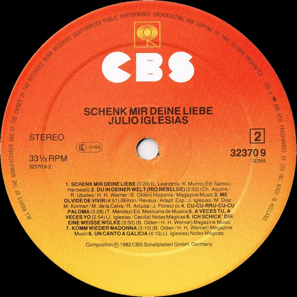 Iglesias, Julio - Schenk Mir Deine Liebe (VG+) (Vinyl LP)