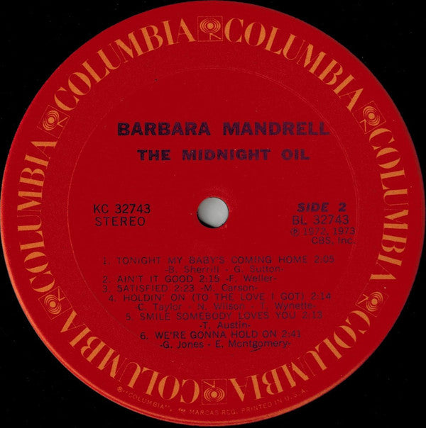 Mandrell, Barbara - The Midnight Oil (VG) (Vinyl LP)