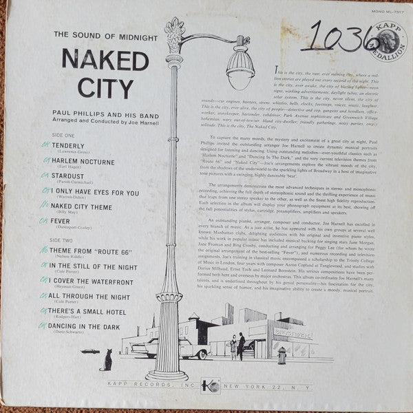 Phillips, Paul & His Band - The Sound Of Midnight Naked City (Vinyl, VG+) (Vinyl LP)