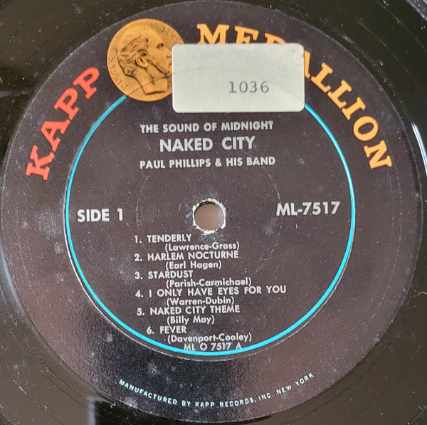 Phillips, Paul & His Band - The Sound Of Midnight Naked City (Vinyl, VG+) (Vinyl LP)