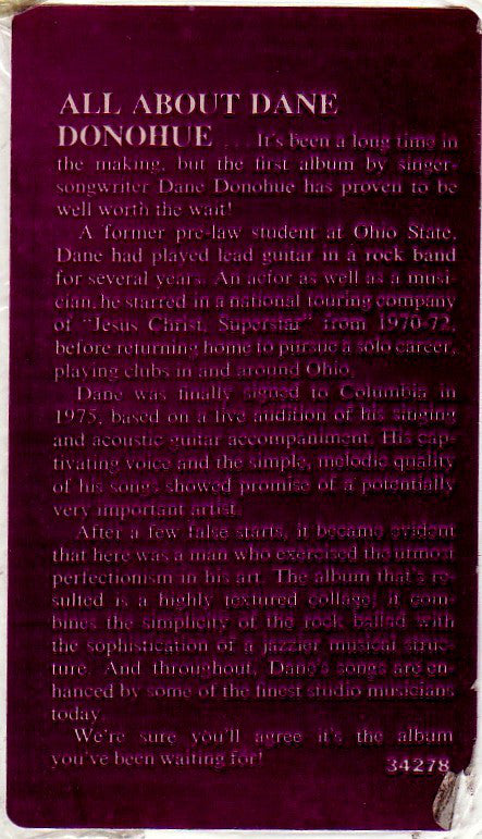 Donohue, Dane - Dane Donohue (Vinyl, VG+) (Vinyl LP)