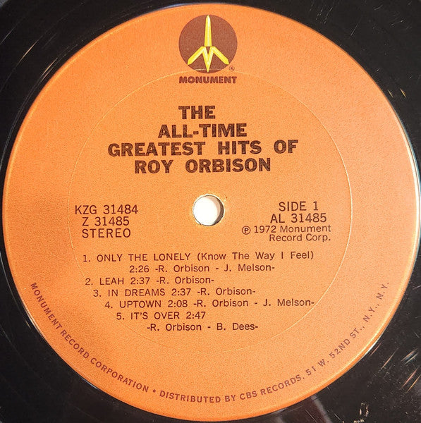 Orbison, Roy - The All-time Greatest Hits Of Roy Orbison (Vinyl, VG+) (Vinyl LP)