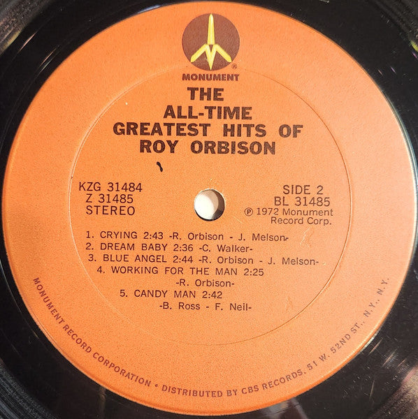 Orbison, Roy - The All-time Greatest Hits Of Roy Orbison (Vinyl, VG+) (Vinyl LP)
