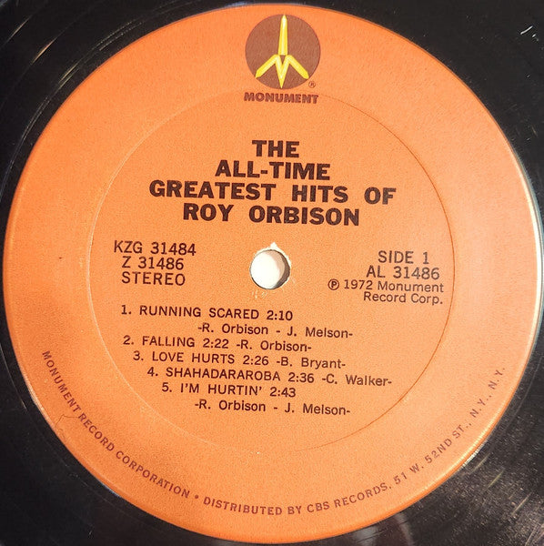 Orbison, Roy - The All-time Greatest Hits Of Roy Orbison (Vinyl, VG+) (Vinyl LP)