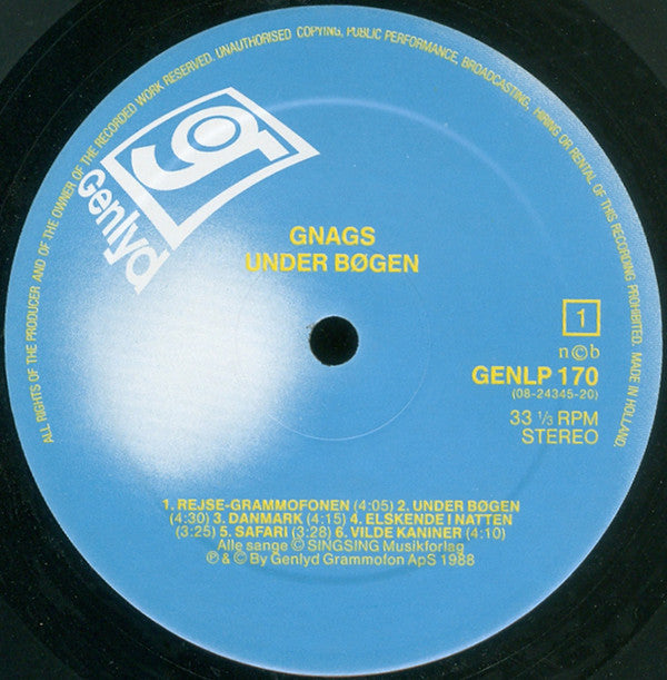 Gnags - Under Bøgen (Greatest Hits 1978-88) (VG) (Vinyl LP)