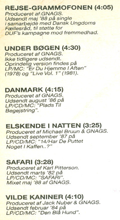 Gnags - Under Bøgen (Greatest Hits 1978-88) (VG) (Vinyl LP)