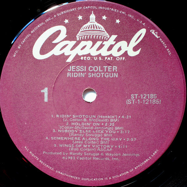 Colter, Jessi - Ridin' Shotgun (VG) (Vinyl LP)