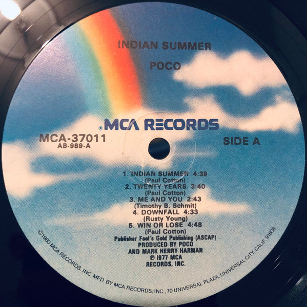 Poco  - Indian Summer (VG+) (Vinyl LP)