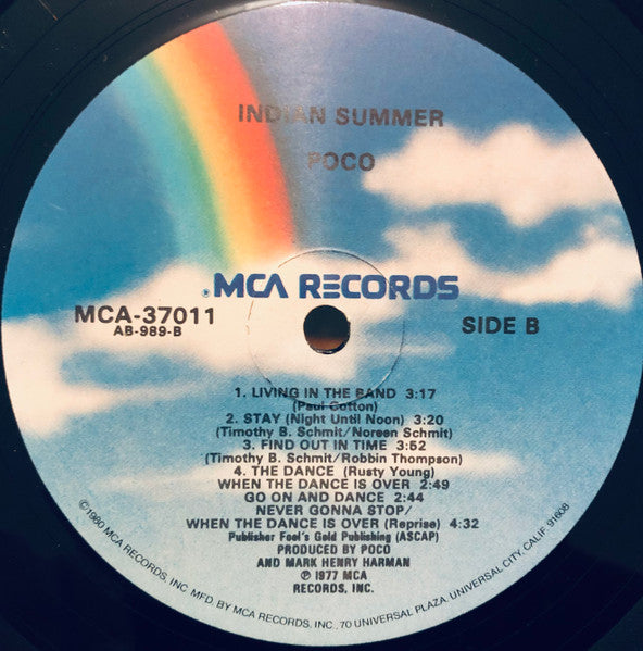 Poco  - Indian Summer (VG+) (Vinyl LP)