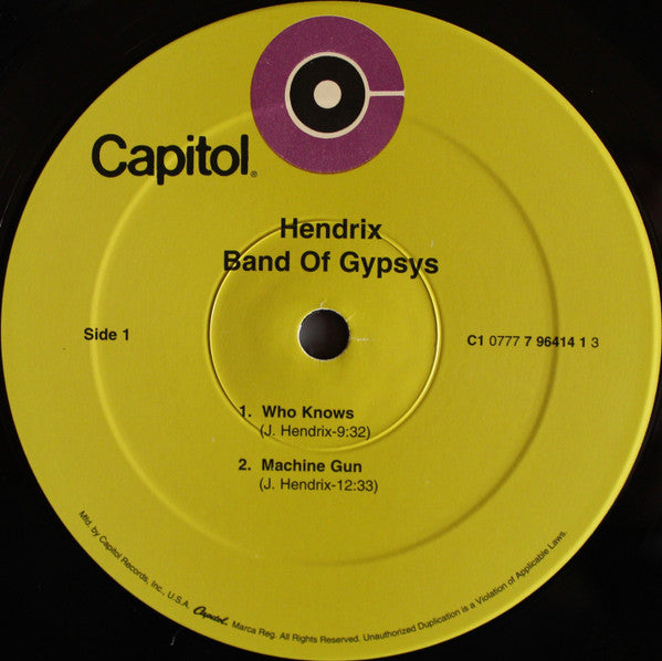 Hendrix, Jimi - Band Of Gypsys (Vinyl, M) (Vinyl LP)