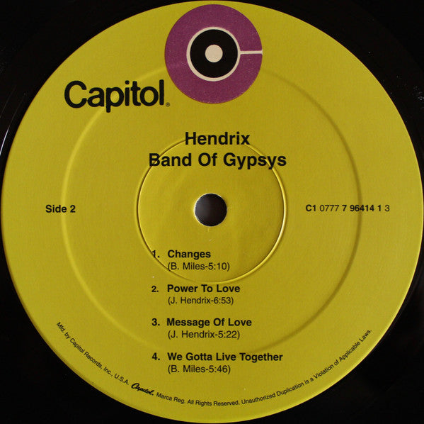 Hendrix, Jimi - Band Of Gypsys (Vinyl, M) (Vinyl LP)
