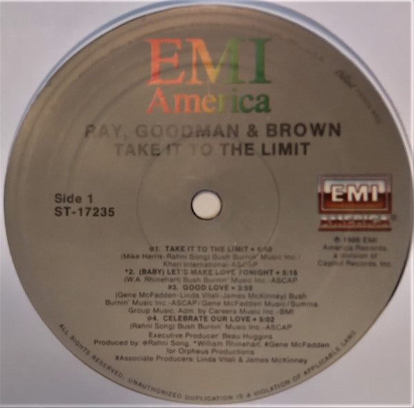 Ray, Goodman & Brown - Take It To The Limit (VG+) (Vinyl LP)