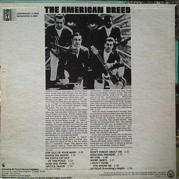 American Breed - The American Breed (VG+) (Vinyl LP)