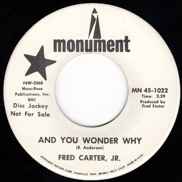 Carter Jr., Fred - And You Wonder Why / It's A Rough Old Road (G+) (Vinyl LP)