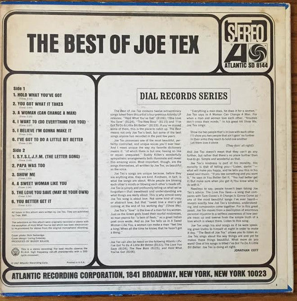 Tex, Joe - The Best Of Joe Tex (VG) (Vinyl LP)