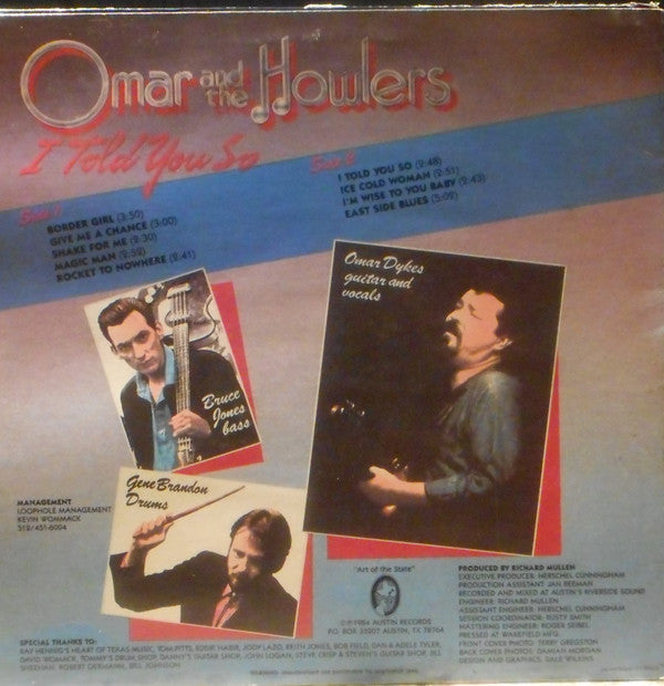 Omar And The Howlers - I Told You So (VG+) (Vinyl LP)