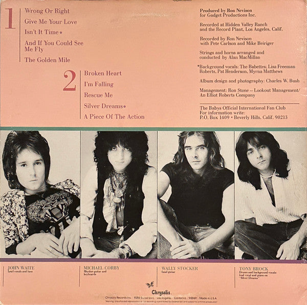 Babys - Broken Heart (VG+) (Vinyl LP)