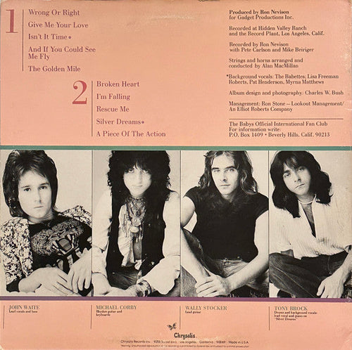 Babys - Broken Heart (VG+) (Vinyl LP)
