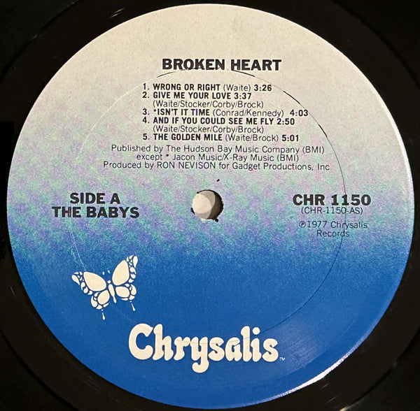 Babys - Broken Heart (VG+) (Vinyl LP)