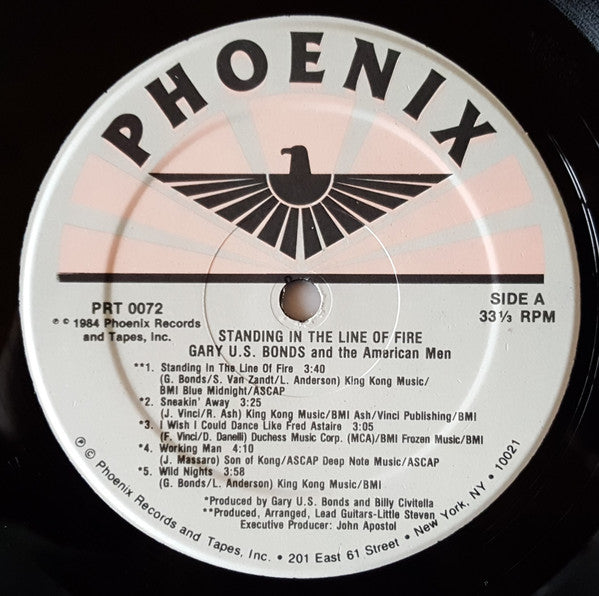 Gary U.S. Bonds And The American Men - Standing In The Line Of Fire (VG+) (Vinyl LP)