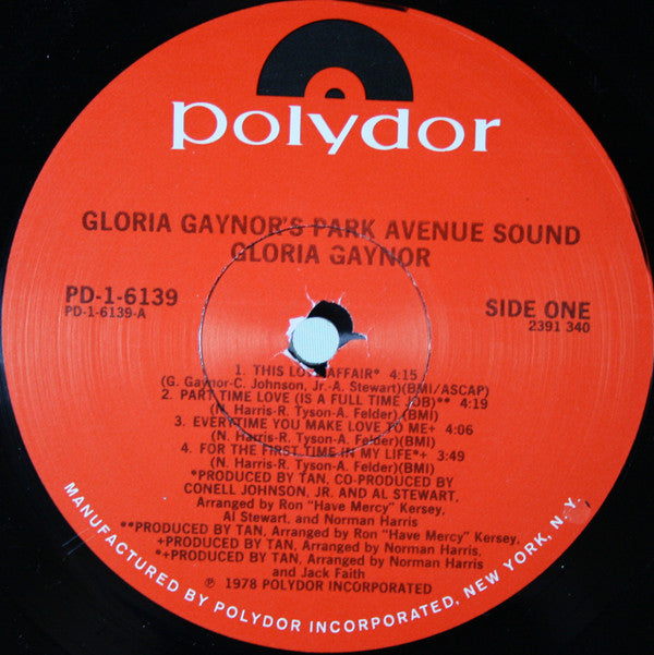 Gaynor, Gloria - Gloria Gaynor's Park Avenue Sound (VG+) (Vinyl LP)