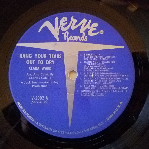 Ward, Clara - Hang Your Tears Out To Dry (Vinyl, VG+) (Vinyl LP)