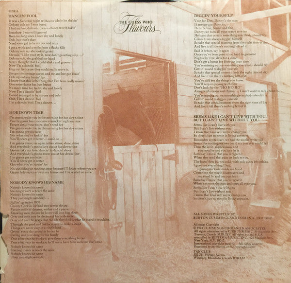 Guess Who - Flavours (VG+) (Vinyl LP)