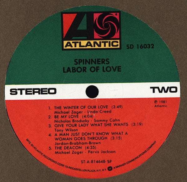 Spinners - Labor Of Love (VG+) (Vinyl LP)