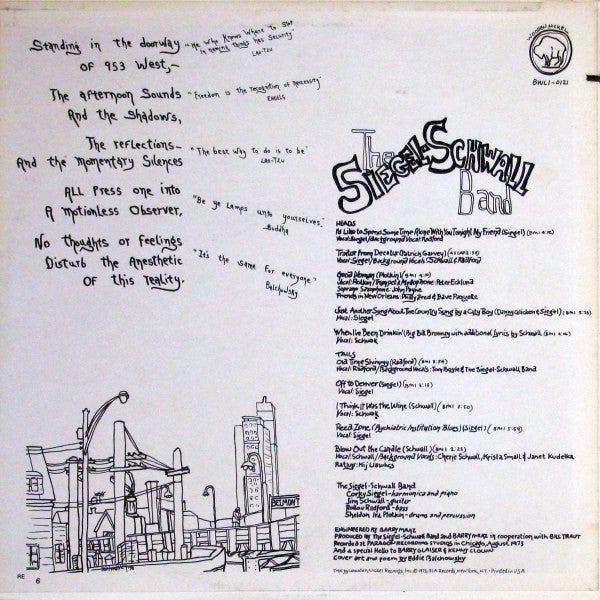 Siegel-Schwall Band - 953 West (Vinyl, VG+) (Vinyl LP)