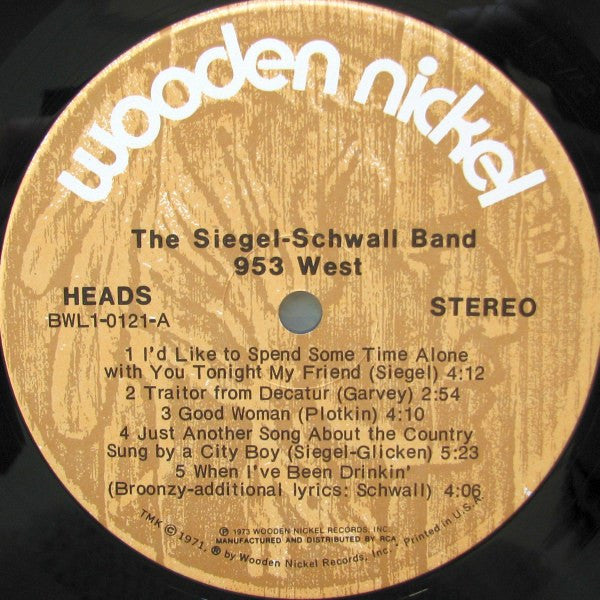 Siegel-Schwall Band - 953 West (Vinyl, VG+) (Vinyl LP)