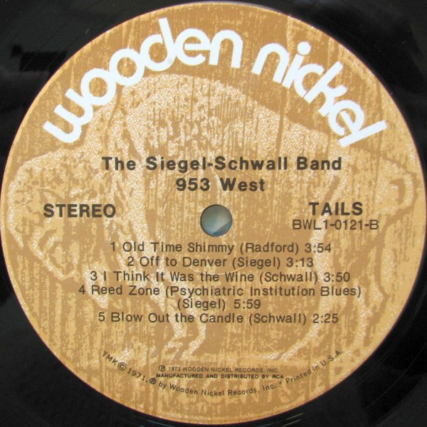Siegel-Schwall Band - 953 West (Vinyl, VG+) (Vinyl LP)