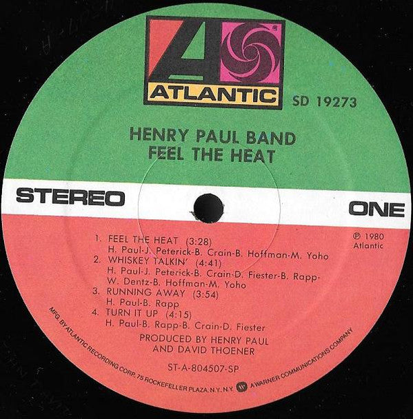 Paul, Henry Band - Feel The Heat (VG+) (Vinyl LP)