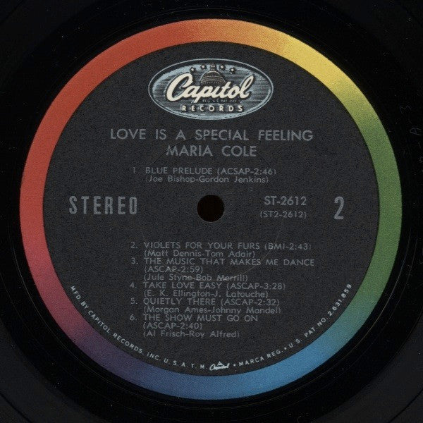 Cole, Maria - Love Is A Special Feeling (VG+) (Vinyl LP)