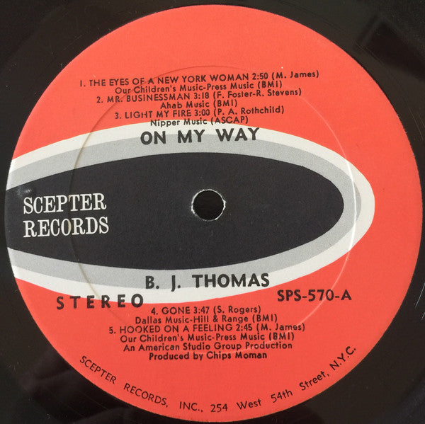 Thomas, B.J. - On My Way (VG+) (Vinyl LP)